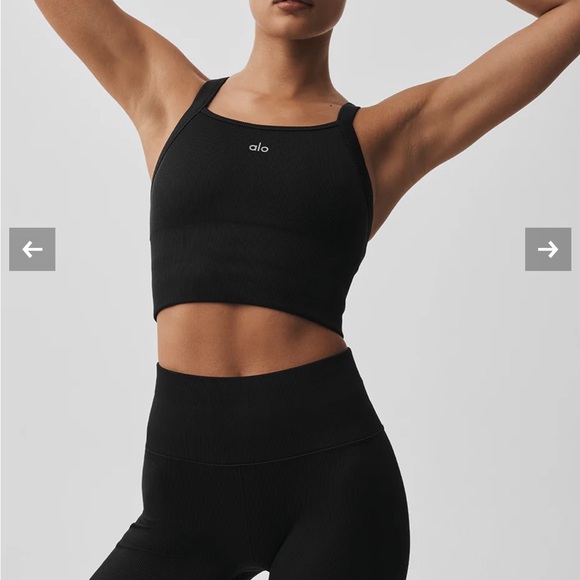 Alo Seamless Ribbed Favorite Bra Tank XS - Picture 3 of 10